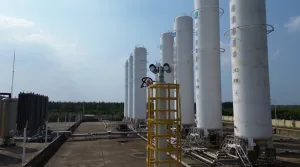 天然气场站大空间区域的云台式激光甲烷遥测应用场景