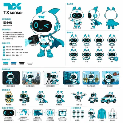 天信传感企业IP形象探小信设计方案展示